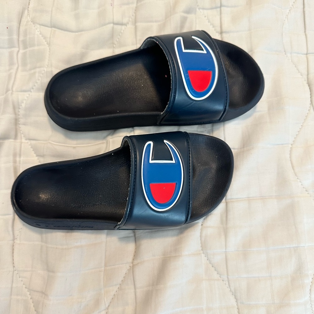 Champion blue& Red Big C Slides, size 1 - Picture 4 of 7